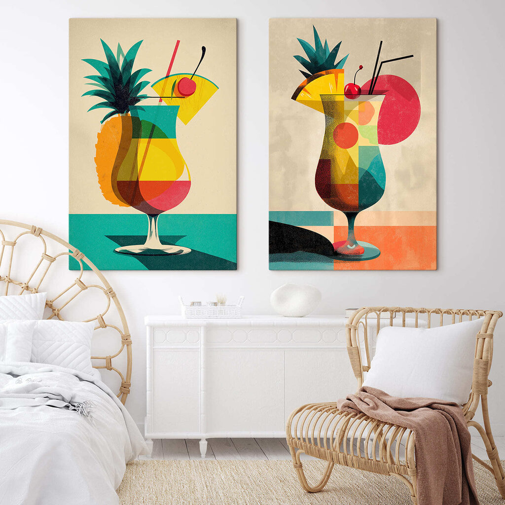 Two images of a drink
