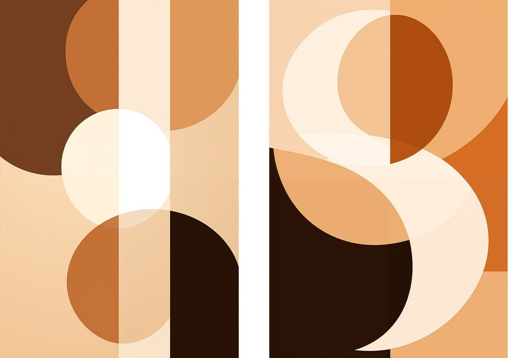 Abstract shapes in warm tones