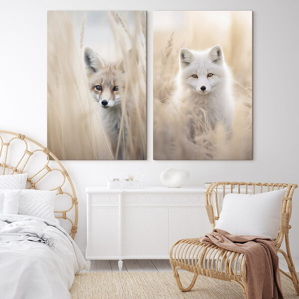 Collage of two foxes
