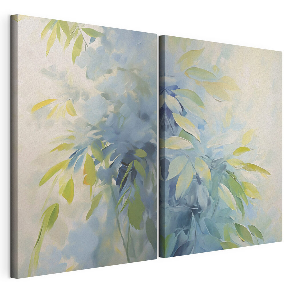 Breezy hues of calming green leaves
