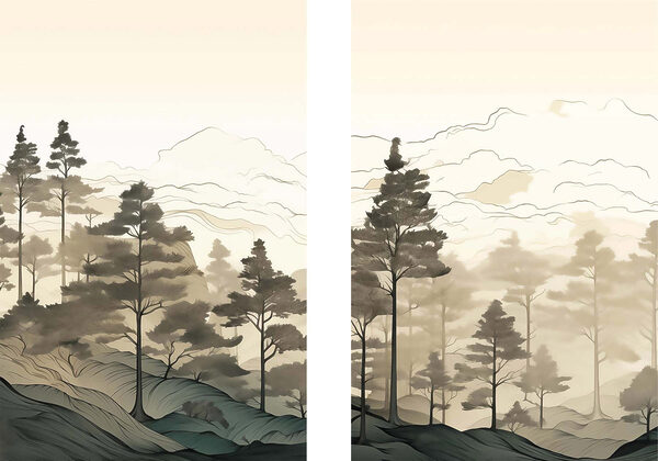 Screenshot of a painting of a forest