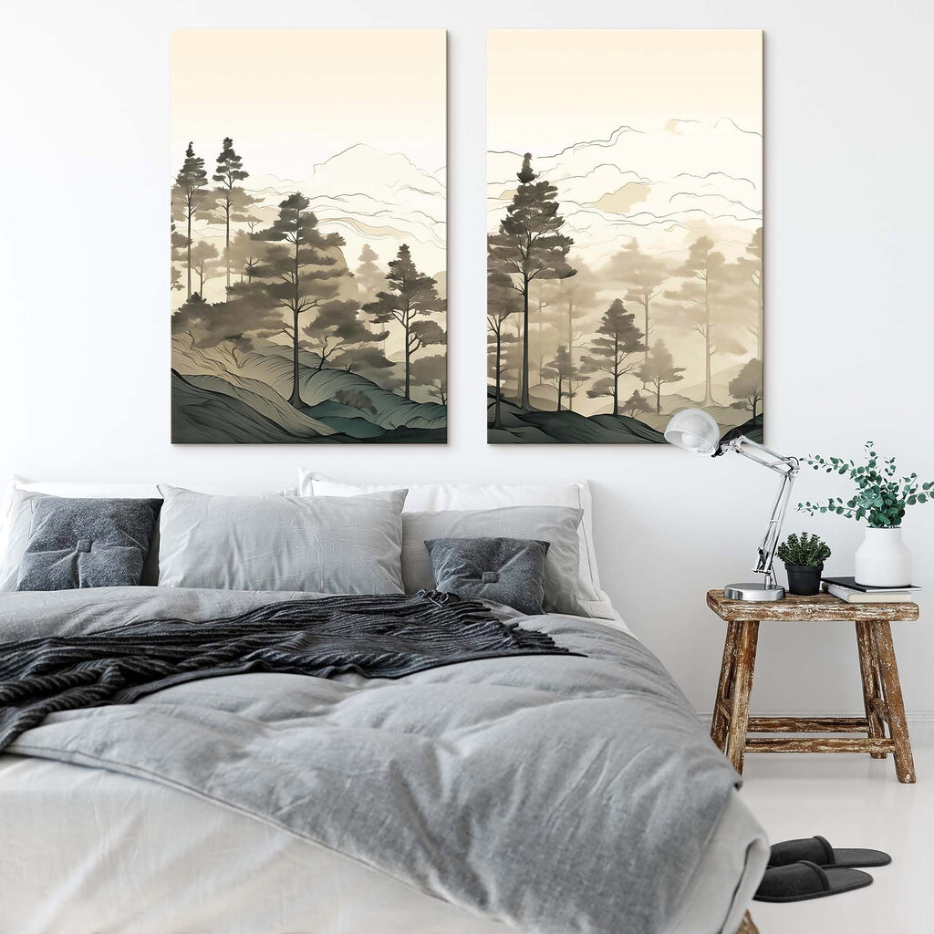 Screenshot of a painting of a forest