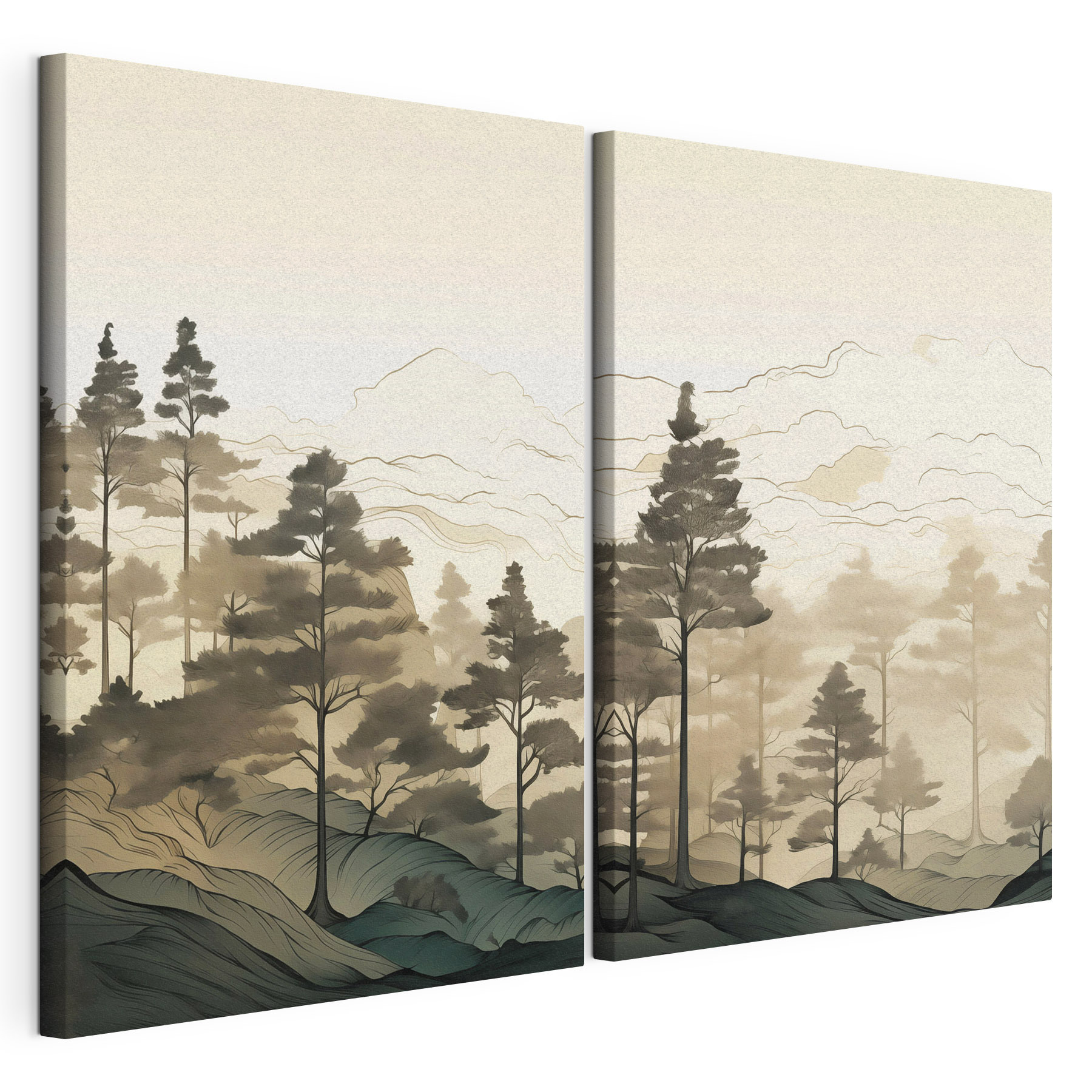 Screenshot of a painting of a forest