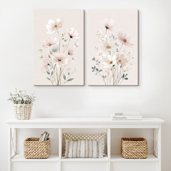 Couple of flowers on a white background