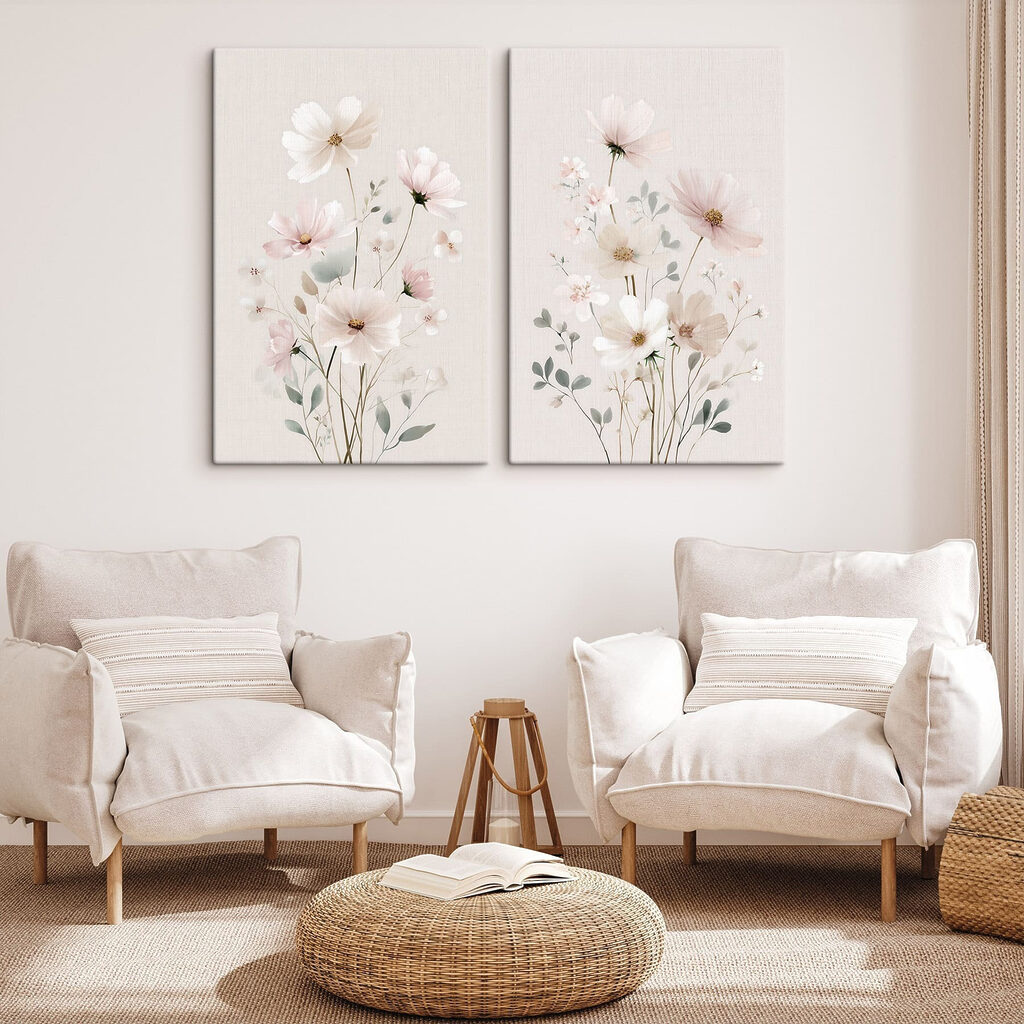 Couple of flowers on a white background