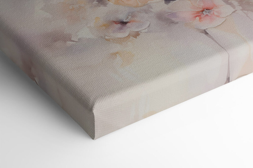 Two paintings of flowers and butterflies