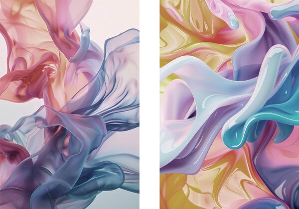 Flowing colors in harmonious dance