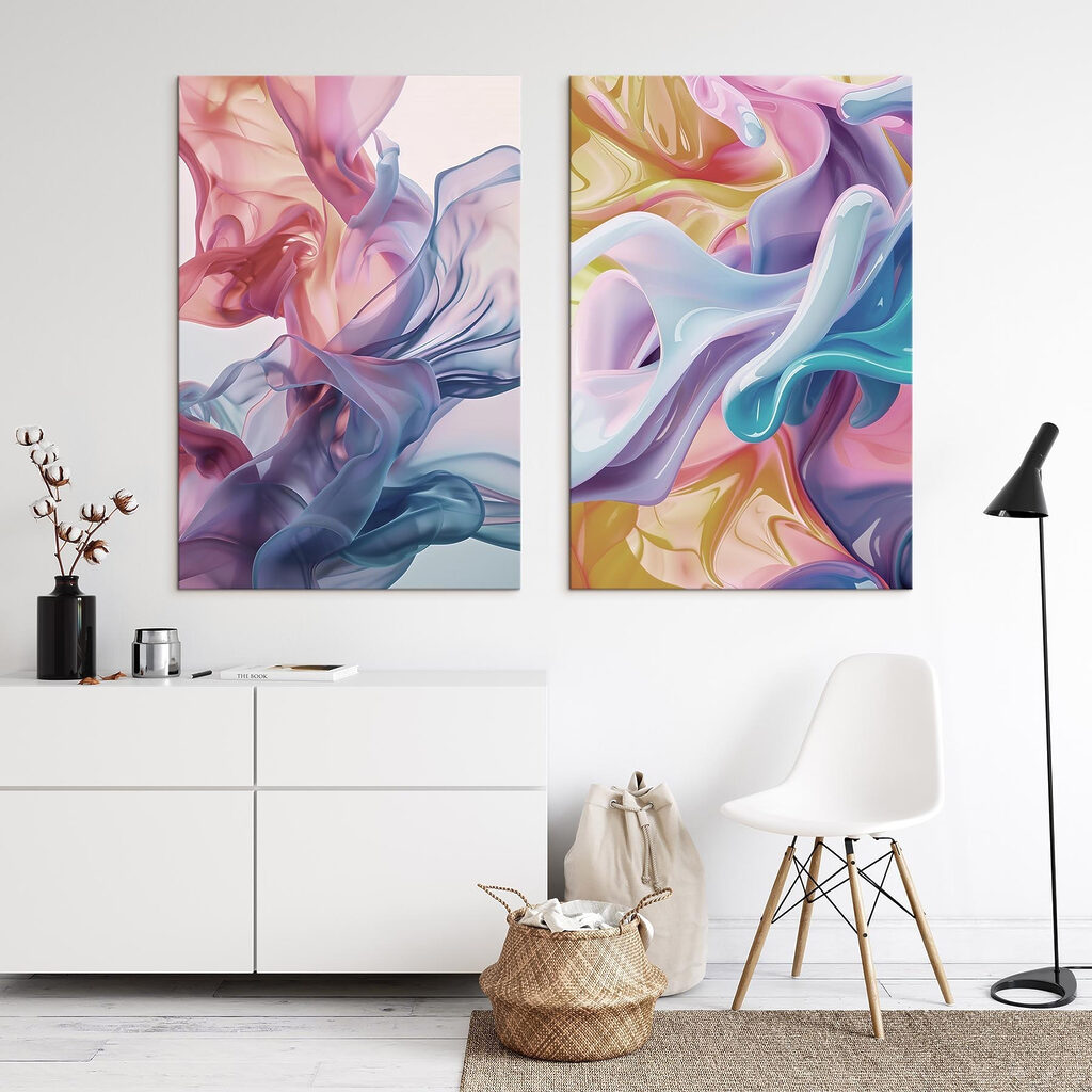 Flowing colors in harmonious dance