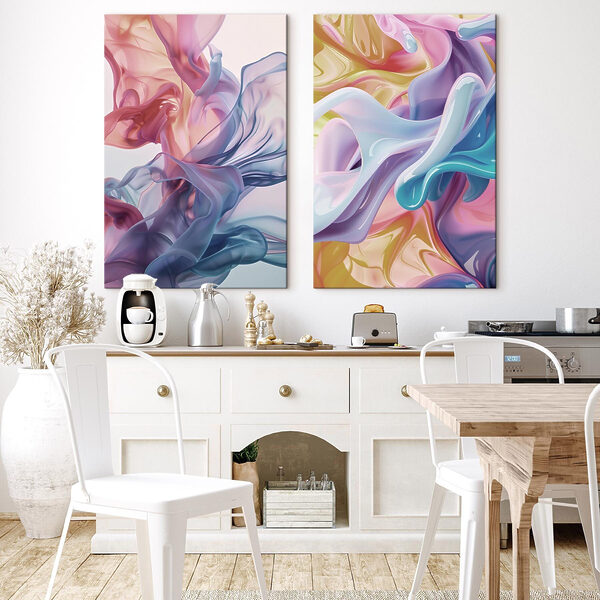 Flowing colors in harmonious dance