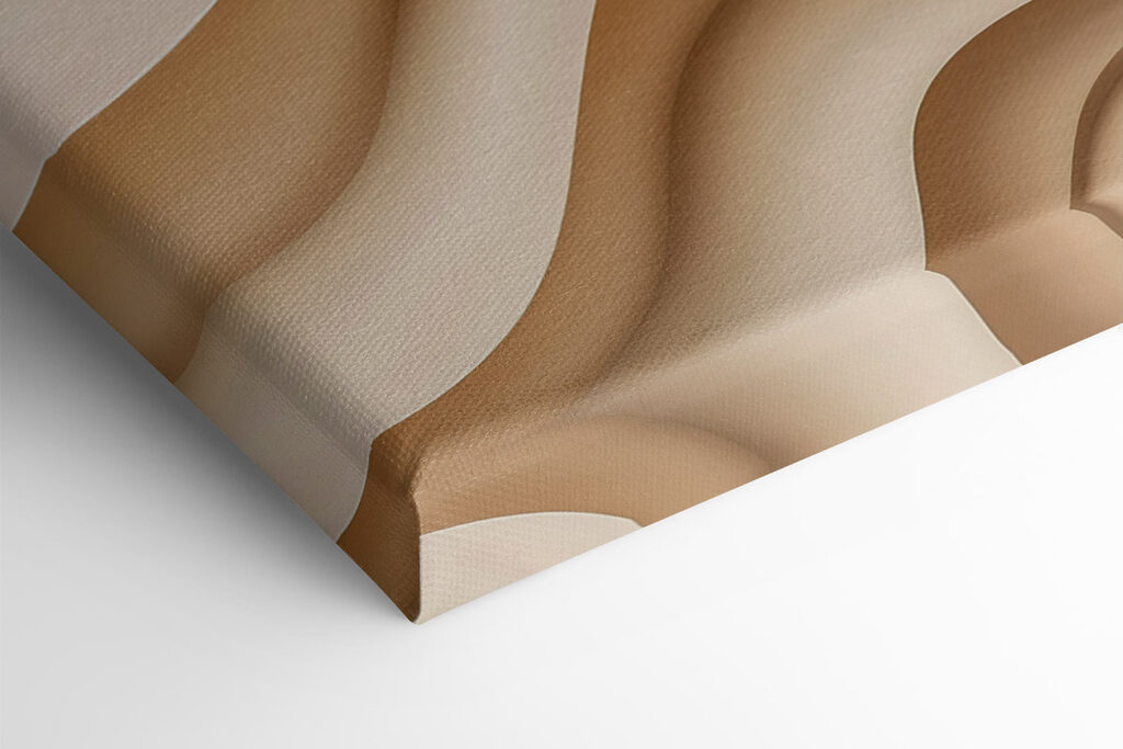 Fluid shapes in soft beige tones