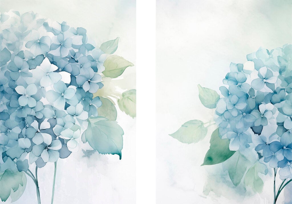 Painting of flowers and leaves