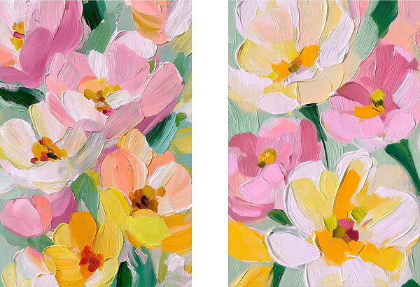 Colorful blooms in vibrant harmony