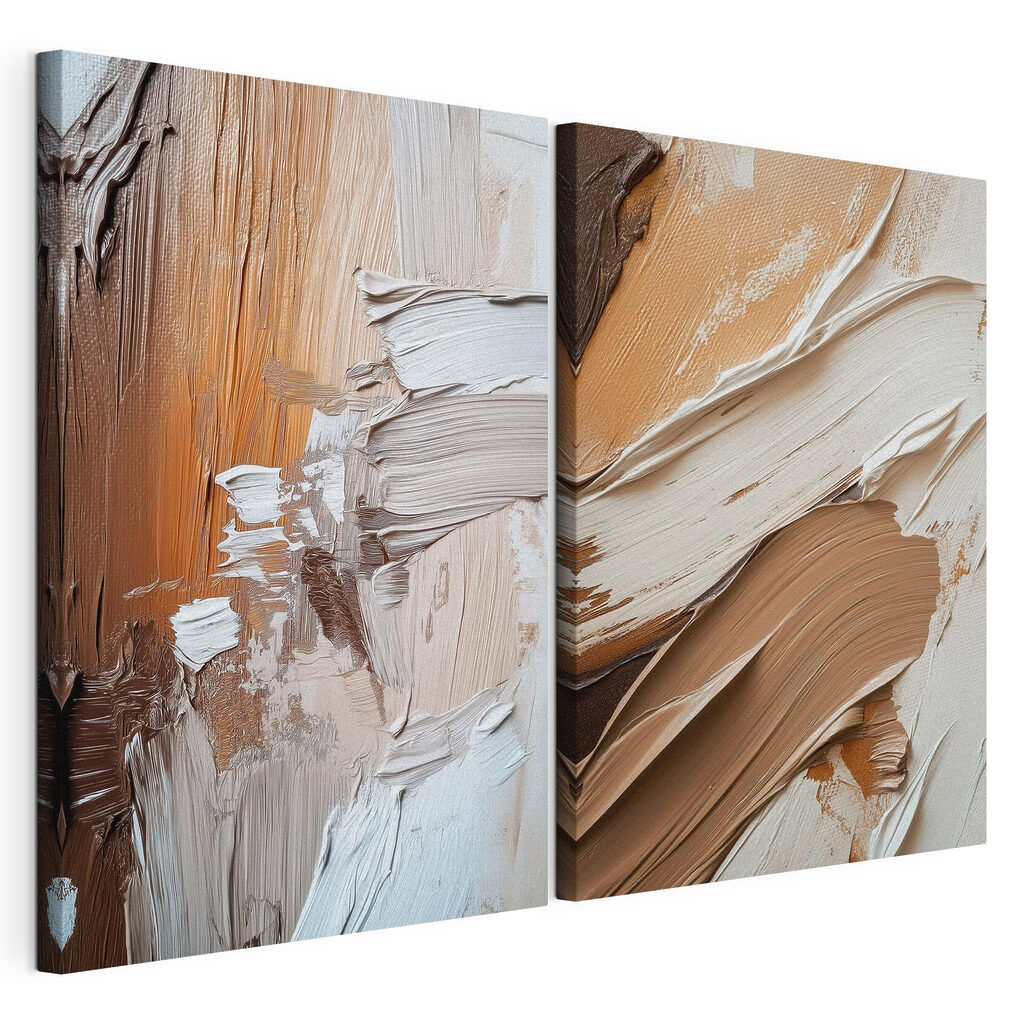 Unique strokes in warm colors