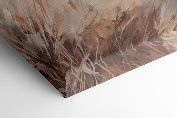Painting of a beach and grass