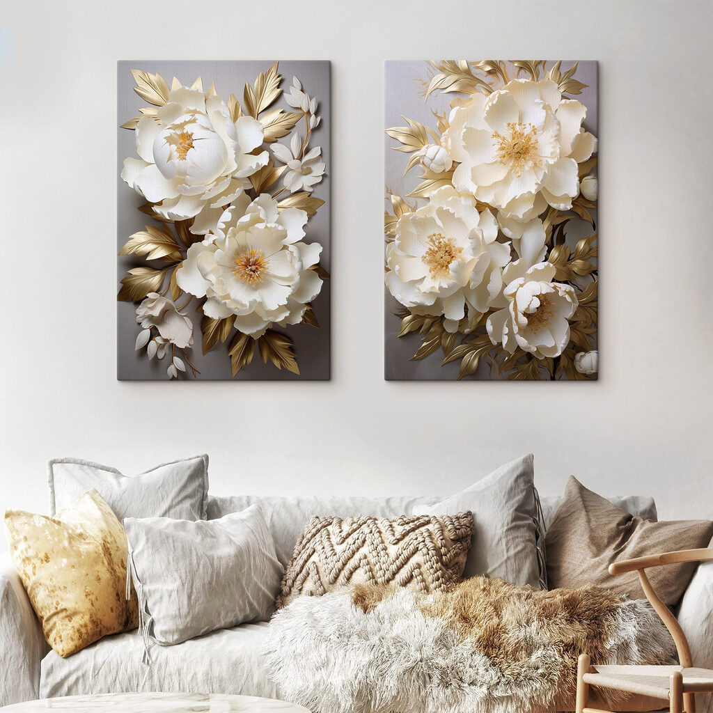 Collage of white flowers