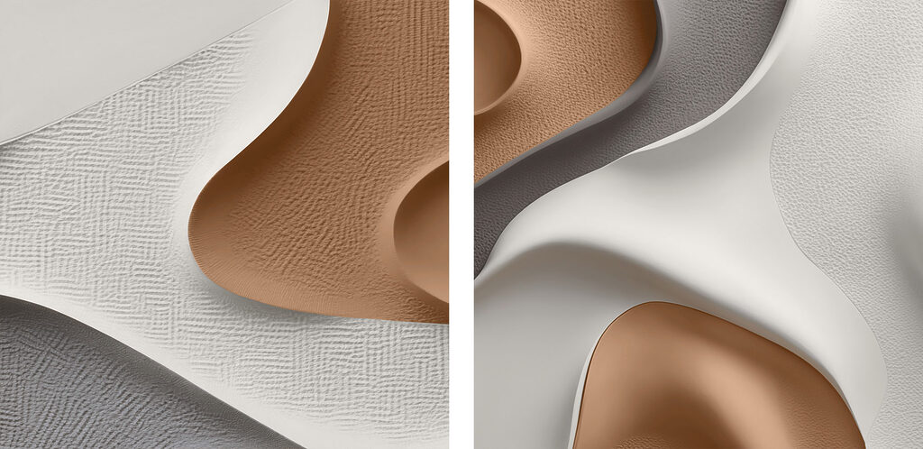 Elegant curves in contrasting shades