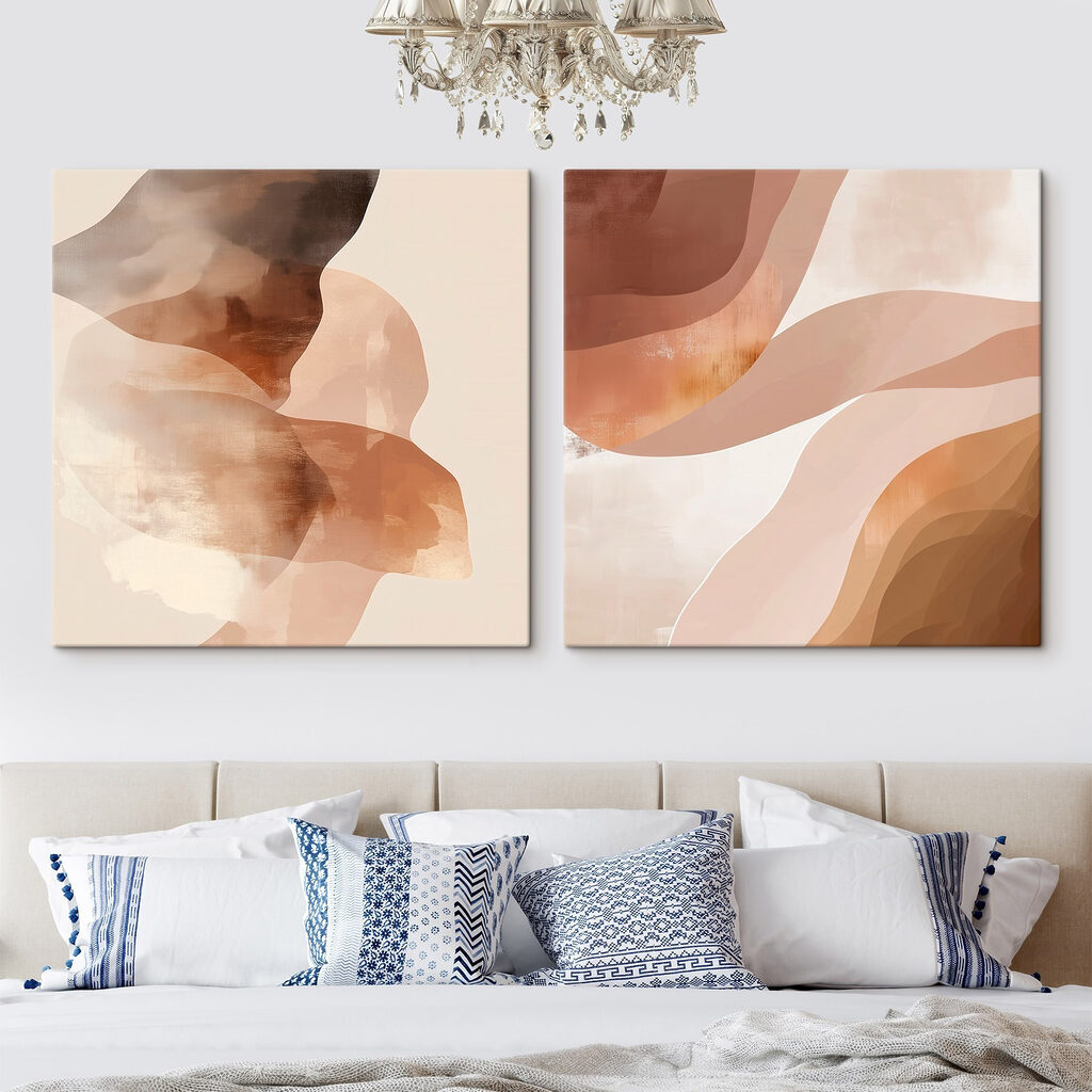 Abstract shapes in warm tones