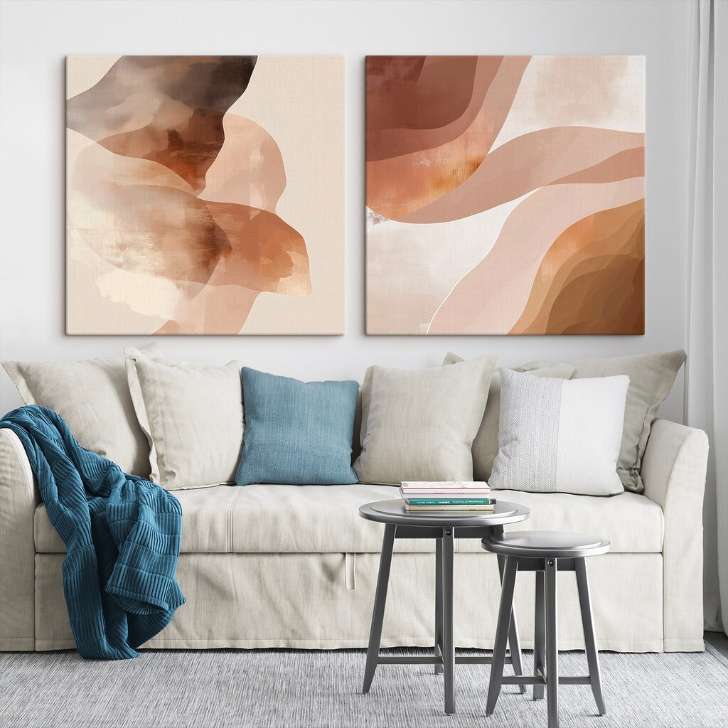 Abstract shapes in warm tones