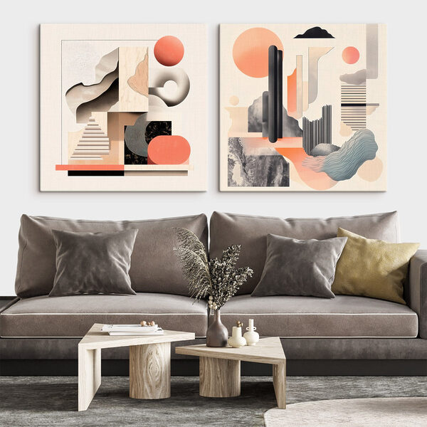 Collage of different shapes and colors