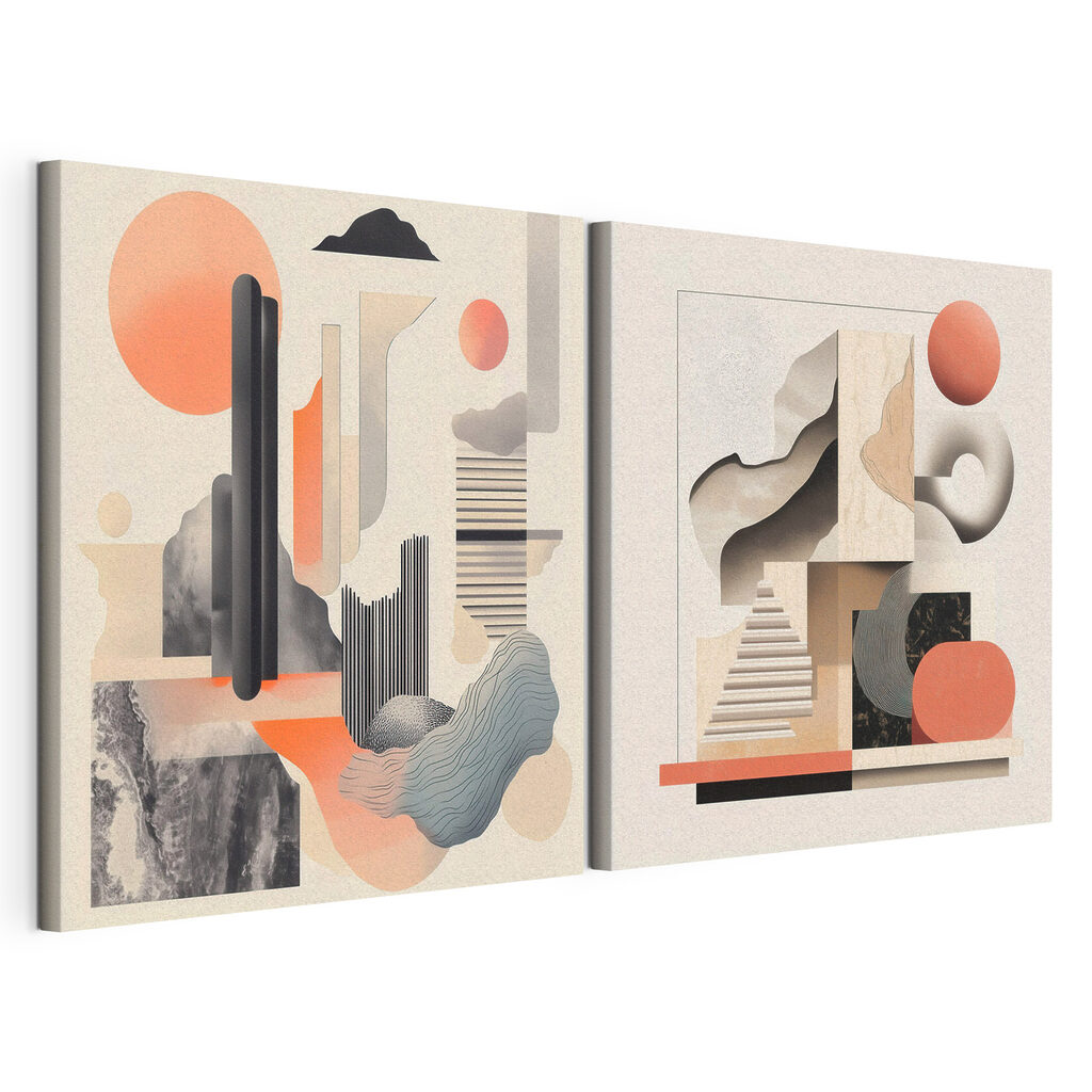 Collage of different shapes and colors
