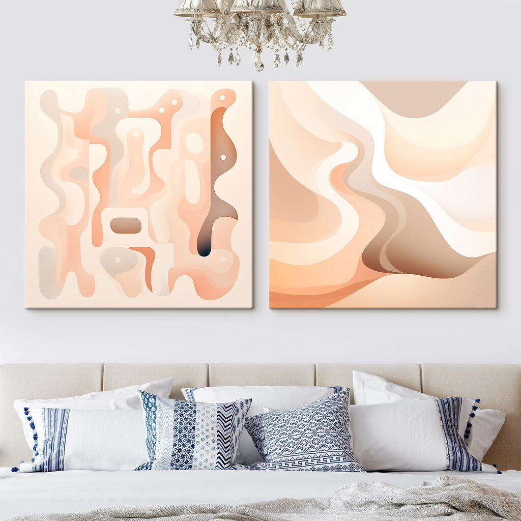 Soft curves in warm colors