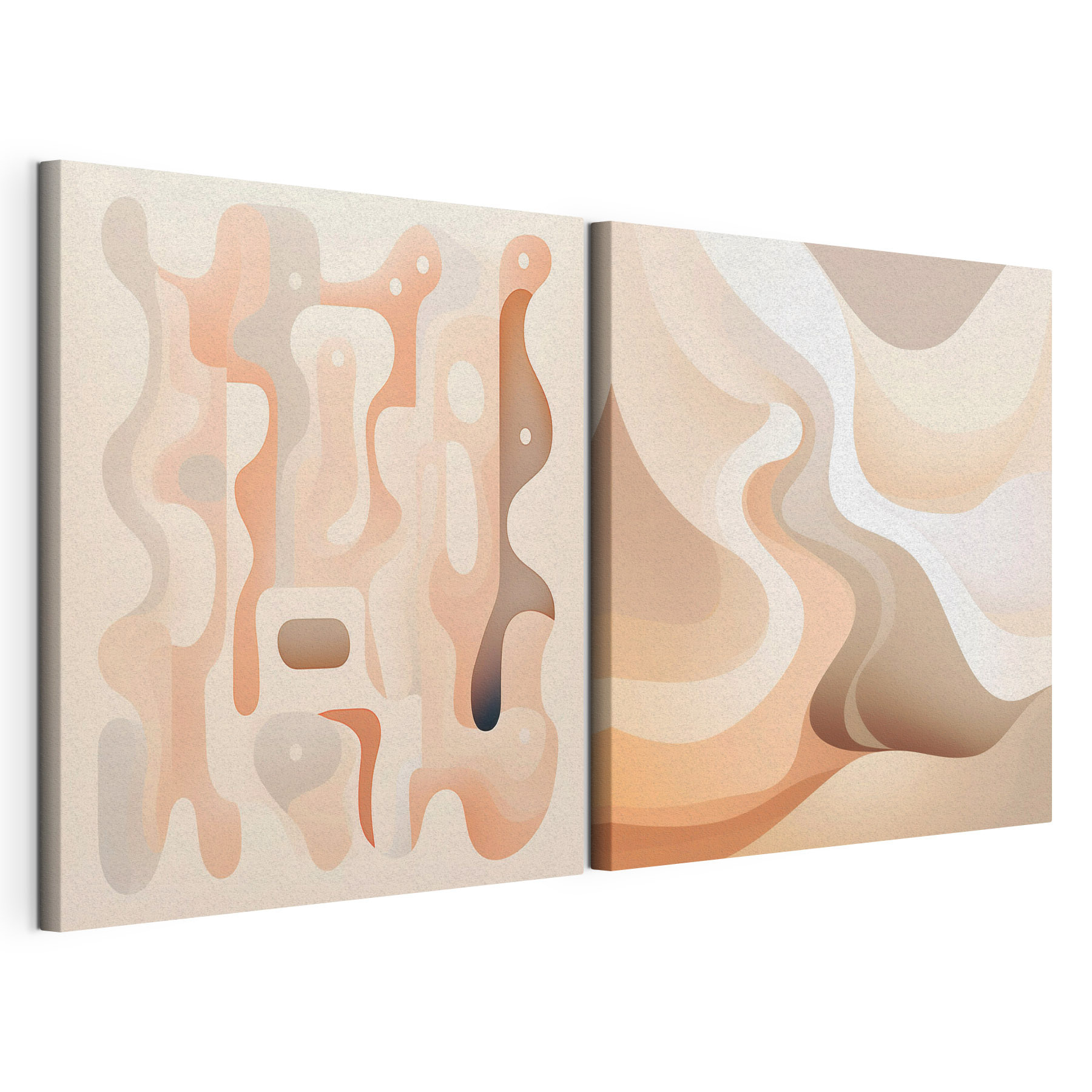 Soft curves in warm colors