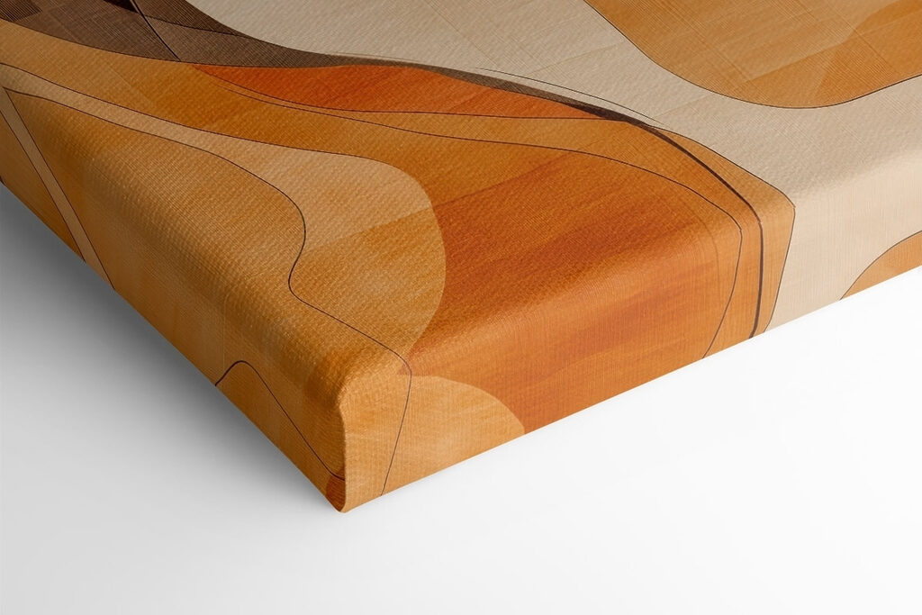 Flowing shapes in warm tones