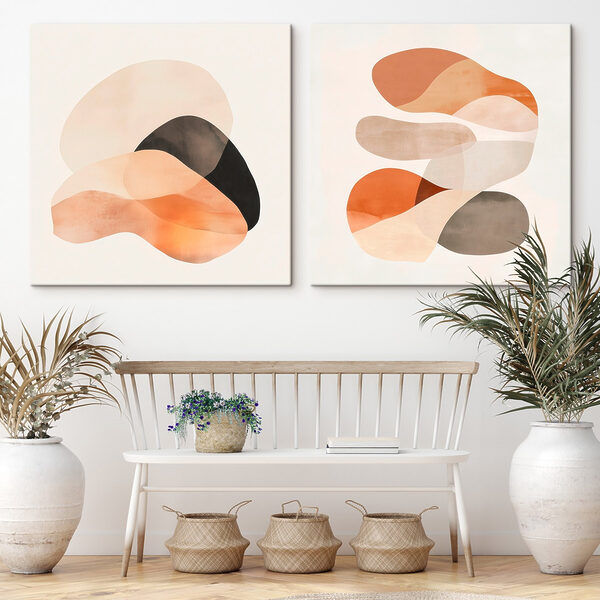 Soft shapes in warm hues