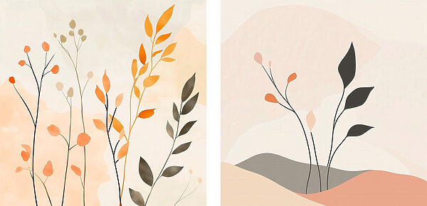 Two images of plants