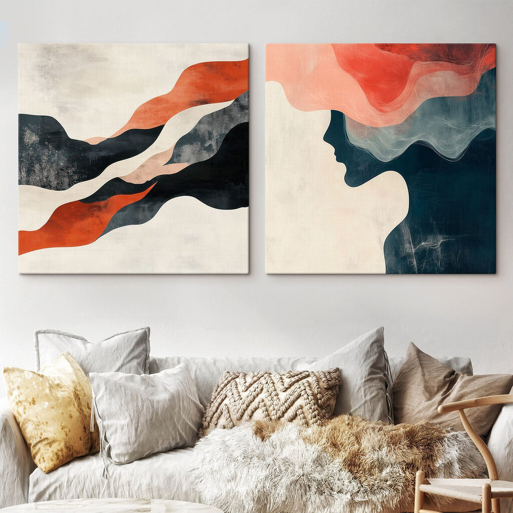 Two images of a woman's face