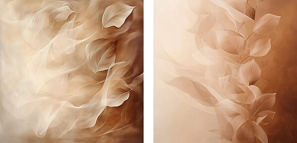 Gentle leaves dancing in soft hues