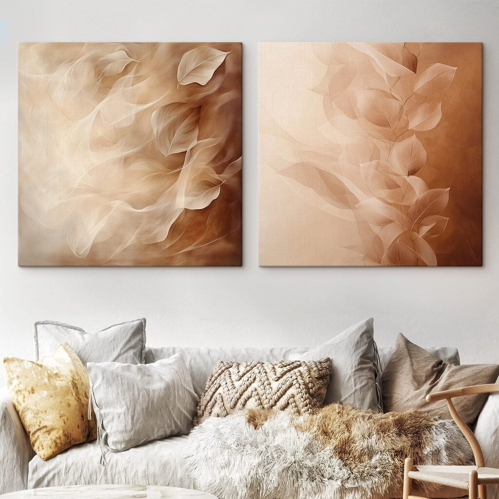 Gentle leaves dancing in soft hues