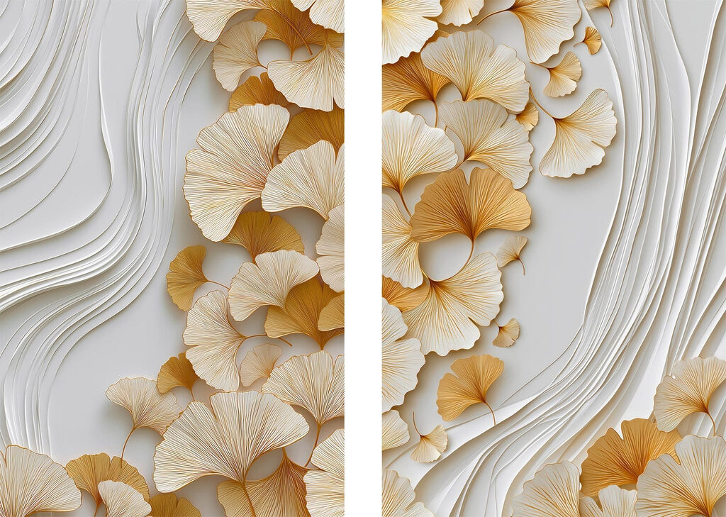 Flowing shapes with organic patterns