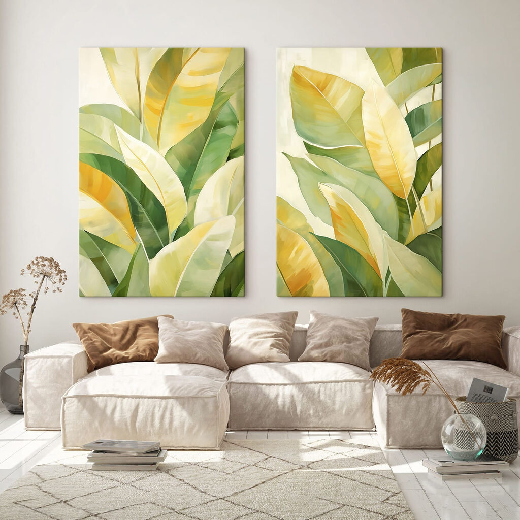 Vibrant Leaves in Soft Shades
