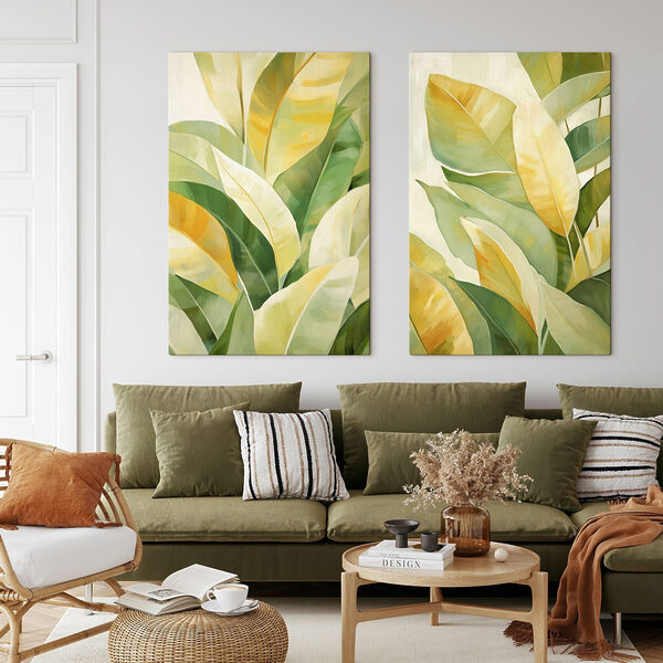 Vibrant Leaves in Soft Shades