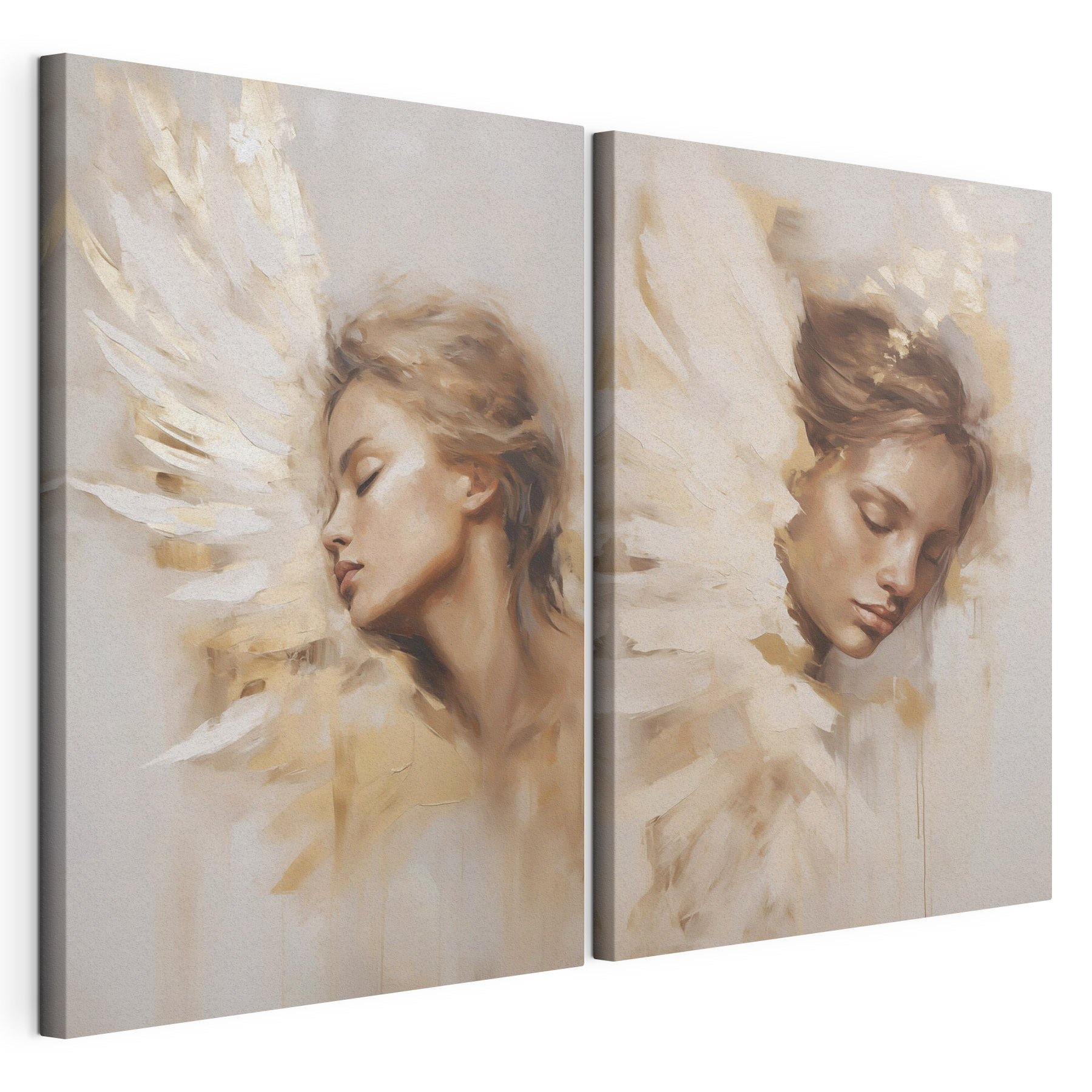 Painting of a woman with wings