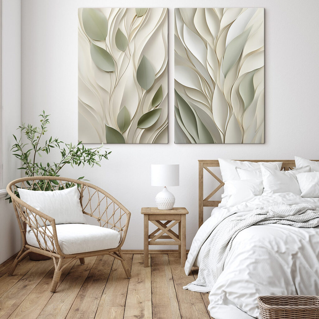 Nature-inspired patterns in soft hues