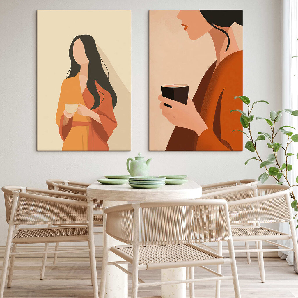 Woman holding a cup of coffee