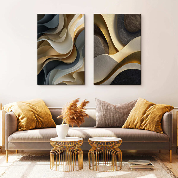 Fluid forms in harmonious colors