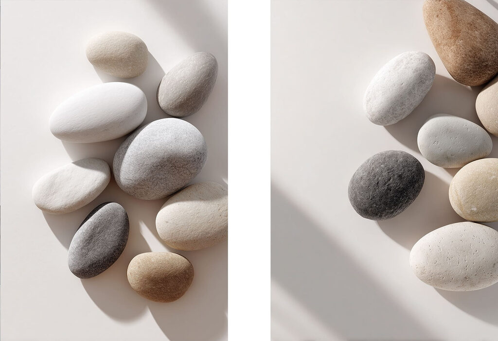 Group of round rocks