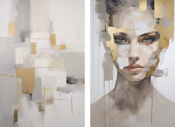 Painting of a woman's face