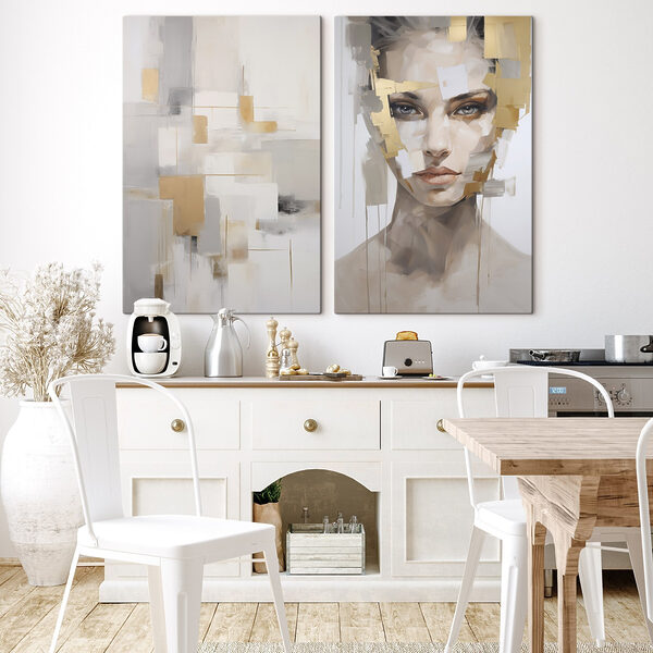 Painting of a woman's face