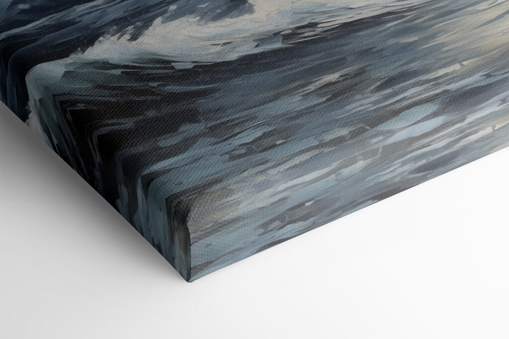 Painting of a sea and the sun