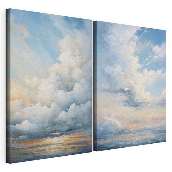 Painting of clouds in the sky