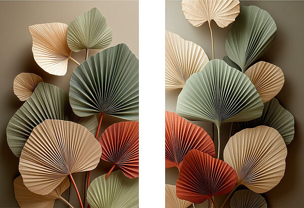 Nature-inspired decorative leaf arrangement