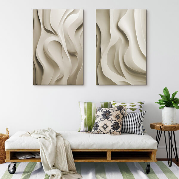 Flowing lines in neutral tones