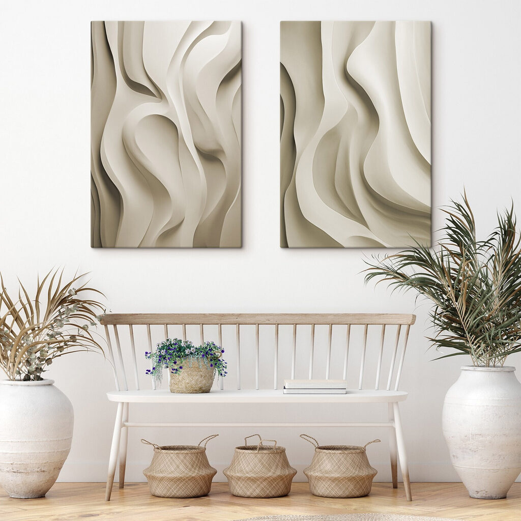 Flowing lines in neutral tones