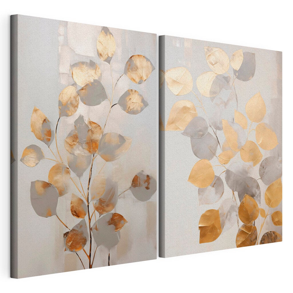 - Elegant leaves in soft hues