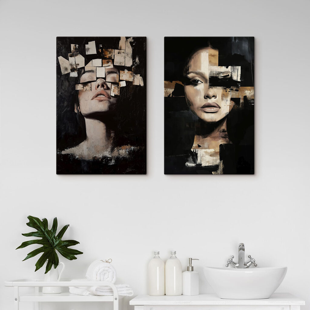 Collage of a woman's face