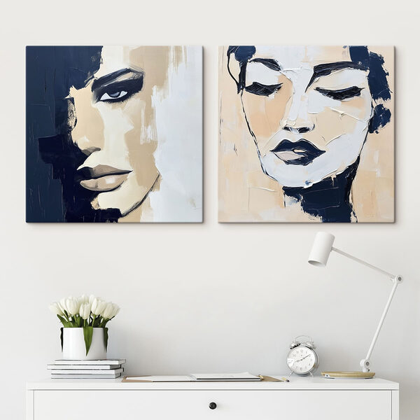 Painting of a woman's face